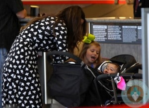 Ali Landry, Estela Monteverde, Marcello Monteverde at LAX