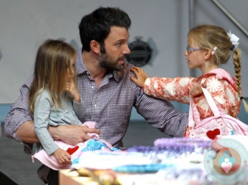 Ben Affleck, Violet Affleck, Seraphina Affleck fashion camp Santa Monica