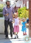 Ben Affleck, Violet Affleck, Seraphina Affleck leaving fashion camp Santa Monica