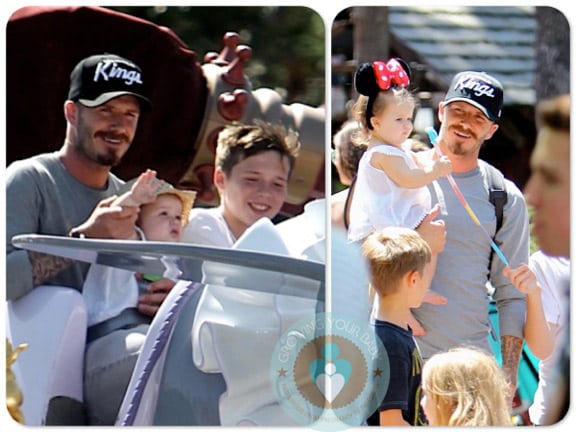 David Beckham, Harper Beckham, Brooklyn Beckham Disneyland