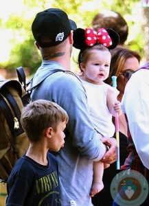 David Beckham, Harper Beckham at Disneyland