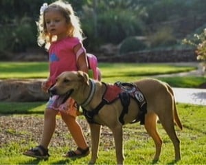 Faith Wilson and her dog ruby