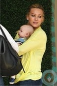 Hilary Duff with son Luca Comrie shopping