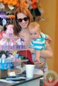 January Jones shopping with son Xander