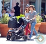 Jillian Michaels, Heidi Rhoades, son Phoenix, daughter Lukensia, LA