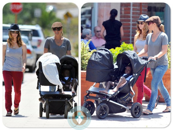 Jillian Michaels and Heidi Rhoades with Lukensia, Phoenix,  LA, mountain buggy