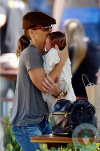 Jillian Michaels with son Phoenix, Malibu