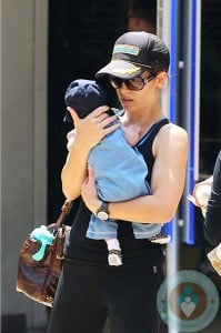 Jillian Michaels with son Phoenix in LA