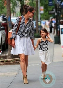 Katie Holmes with daughter Suri NYC