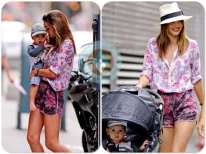 Miranda Kerr, Flynn Bloom stroll NYC