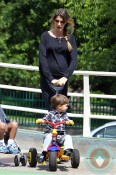 Pregnant Gisele Bundchen with son Benjamin Brady, Boston