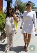 Pregnant Kourtney Kardashian, Kim Kardashian, Khloe Kardashian shopping LA