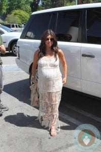 Pregnant Kourtney Kardashian shopping in LA