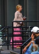 Pregnant Uma Thurman out shopping in NYC