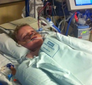 Zach Hilary in hospital
