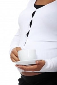 pregnant belly coffee