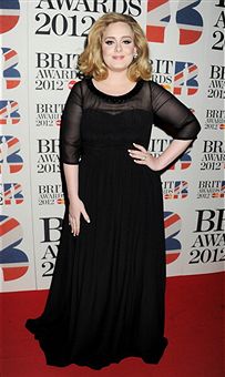 Adele at the BRIT awards