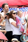 Ben Affleck, Jennifer Garner, SEraphina Affleck 4th of July Parade