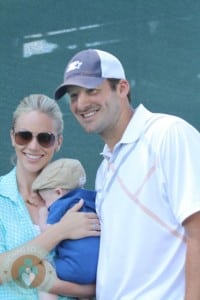 Candice Crawford and Tony Romo with baby Hawkins golf Tournament