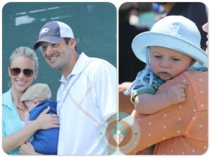 Candice and Tony ROMO with baby Hawkins