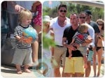 David Furnish with son Zachary in France
