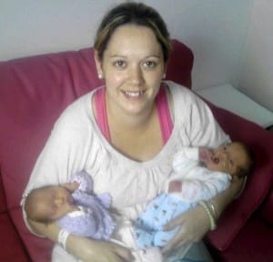 Donna Keenan with twins Dylan and Hannah