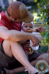 Eric Winter with daughter Sebella Rose