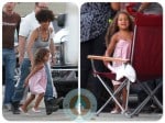 Halle Berry, Nahla Aubry on the set of The Hive California