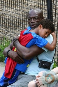 Henry Samuel with dad Seal at the park NYC