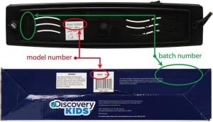 Image of recalled Discovery Kids Lamps