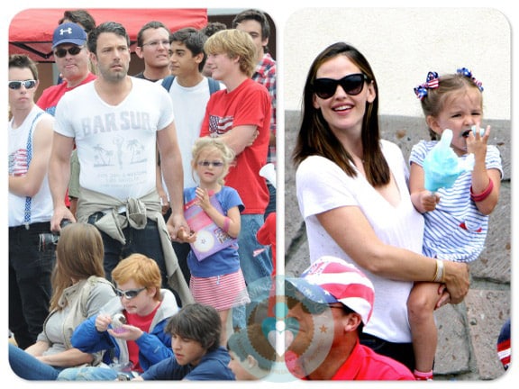 Jennifer Garner, Ben Affleck, Violet Affleck, Seraphina Affleck 4th of july