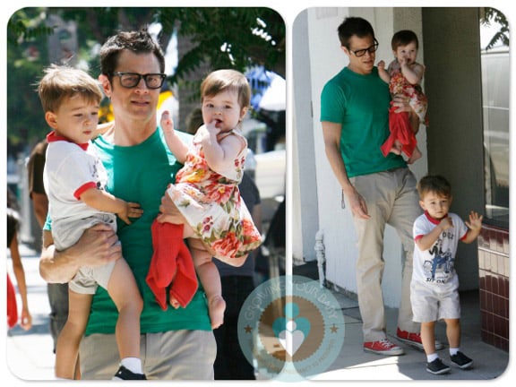 Johnny Knoxville with his kids Arlo & Rocko