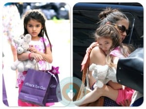 Katie Holmes and Suri Cruise leave Alice's Tea Cup NYC