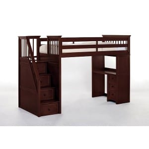 NE kids Schoolhouse stair Loft cherry