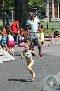 Seal with daughter Leni NYC Park