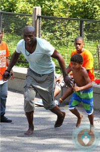 Seal with son Henry at a Park NYC