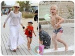 gwen stefani with her son zuma at the Santa Monica