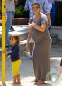 Pregnant Kourtney Kardashian Mason Disick Malibu park