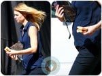 pregnant claire danes out for lunch in North Carolina copy