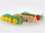 wooden caterpillar pull toy