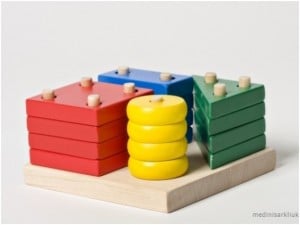 wooden stacking sorting toy