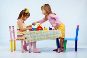 Kids playing Tea