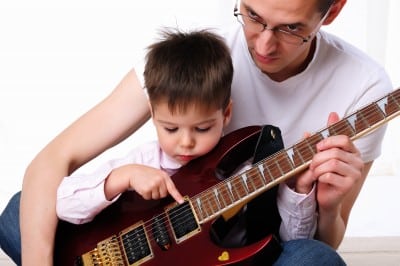 child playing guitar