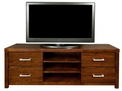 Flat Screen TV on a cabinet