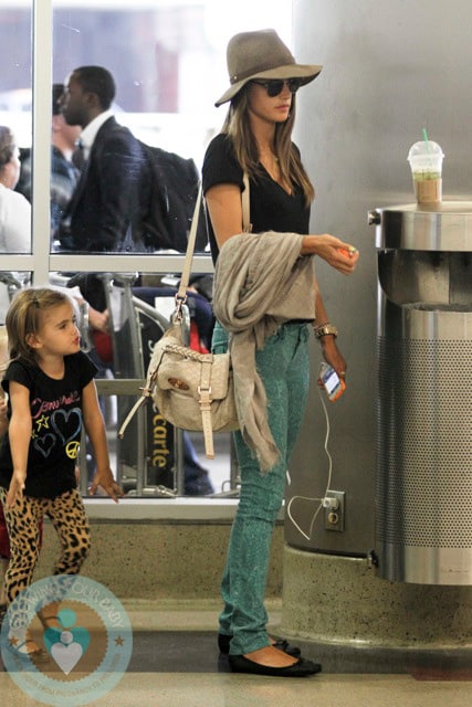 Alessandra Ambrosio and daughter Anja LAX