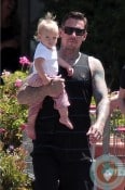 Carey Hart and daughter Willow Hart out in Malibu