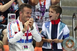 David Beckham, Romeo Beckham London Summer Olympics 2012