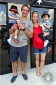 Drew and Brittany Brees with sons Baylen & Bowen in New Orleans