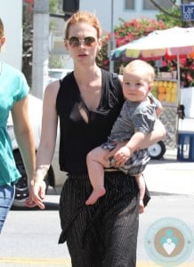 January Jones and son Xander out in LA