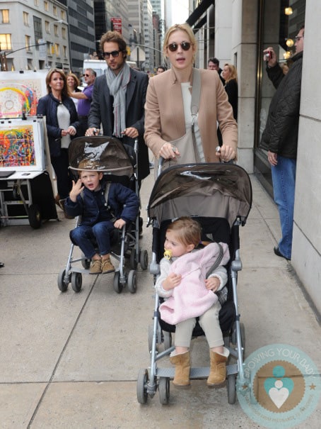 Kelly Rutherford with kids Helena and Hermes Giersch